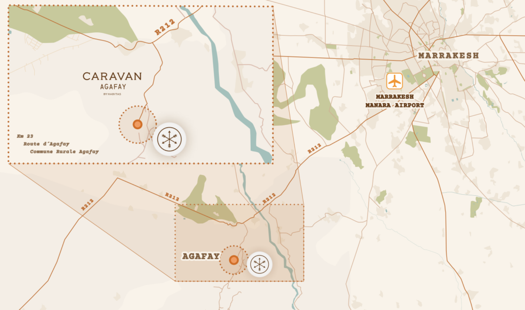Carte pour trouver Caravan by agafay dans le désert